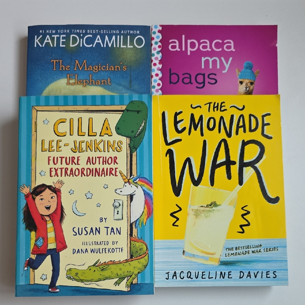 Lemonade War, Alpaca My Bags, Magician's Elephant Chapter Books Girls 8 To 12
